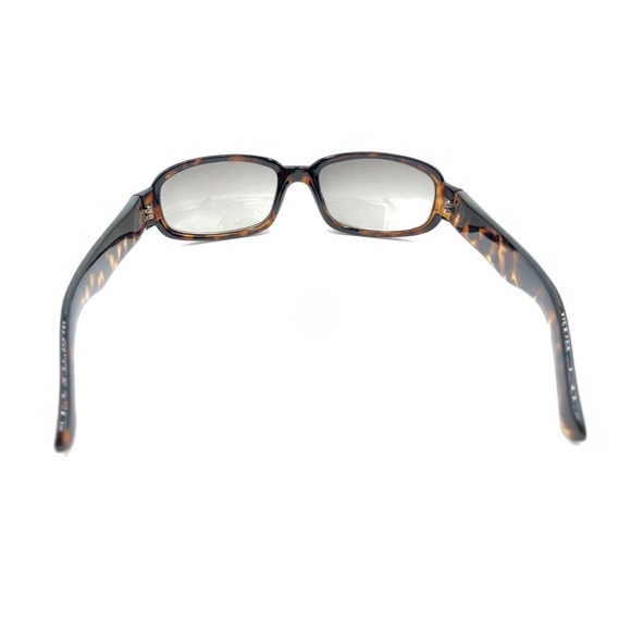 Gucci G1002 Dark Brown Tortoise Rectangle Wrap Sunglasses Gray Lens Designer - Picture 5 of 12